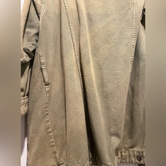 Naked Wardrobe Green distressed denim jacket - Picture 4 of 10